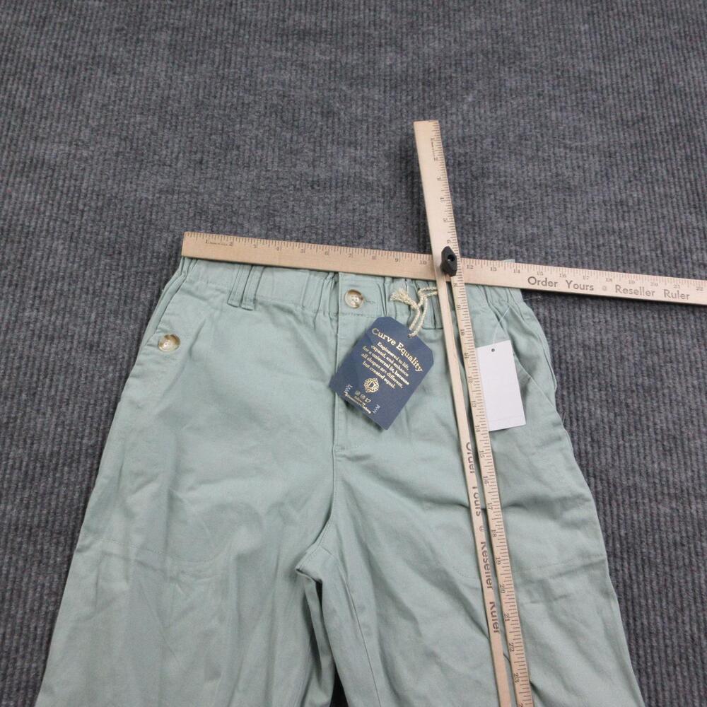 Democracy Pants Womens 6 Green Chino Relaxed Pull On Elastic Pockets 28x29.5 NWT - Picture 4 of 16